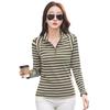 Cotton Turtleneck Tee Shirt Spring Femme Korean Long Sleeve T-shirt Button Women Casual Tops De Solid Camisetas Mujer