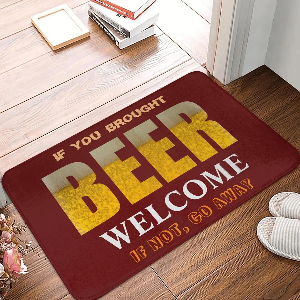 Cheers To Carnival Day Welcome Here Front Door Mat Anti-Slip Outdoor Quick Dry Doormat Kitchen Balcony Entrance Rug Carpet