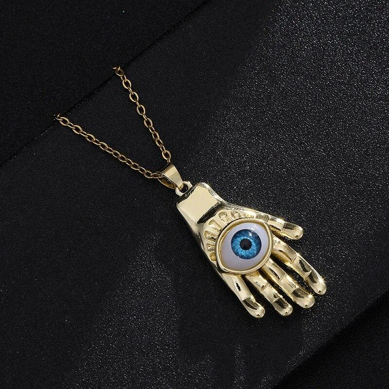 

Модное турецкое ожерелье Lucky Evil Eye, женское 8 стилей, голубые глаза, женский шарм, модное эмалированное ожерелье в форме сердца в форме пальмы, ювелирные изделия Eyes necklace 0845cm