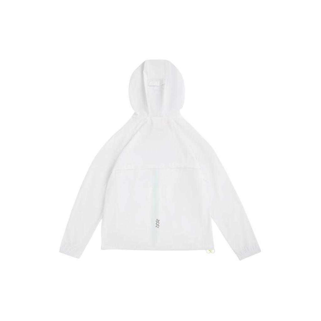 Li Ning Laufserie Einfarbig UV-beständig Kapuzen-Sport Atmungsaktive Sonnenschutzjacke Damenjacken Weiß AFDU164-2