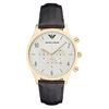 Emporio Armani Men's Chronograph Black Leather Watch AR1892