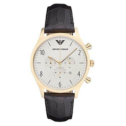 

Emporio Armani Men s Chronograph Black Leather Watch AR1892