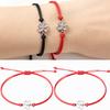 10 pièces 2026 Bracelets Trèfle à Quatre Feuilles pour Femmes Hommes Réglable Fait Main Corde Rouge Porte-Bonheur Couple Amitié Bijoux Accessoires