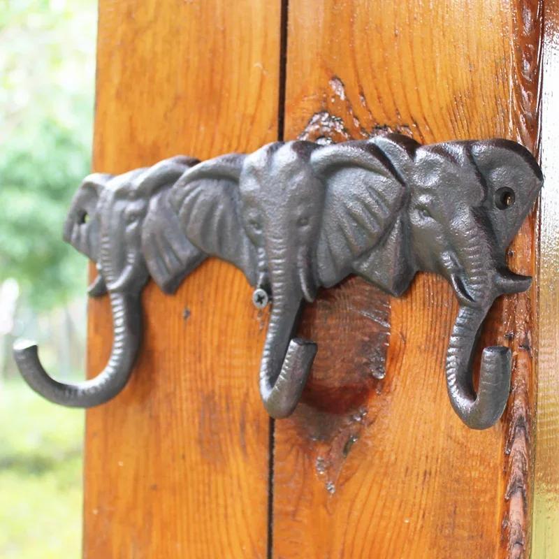 Originality Key Hook Stereoscopic Wall Hanging Elephant Decorative Hook Hanging Clothes Hooks On Hats Home Storage