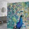 Elegant Peacock Design Waterproof Shower Curtain – Perfect for Adding a Touch of Nature's Beauty and Luxury To Your Bathroom