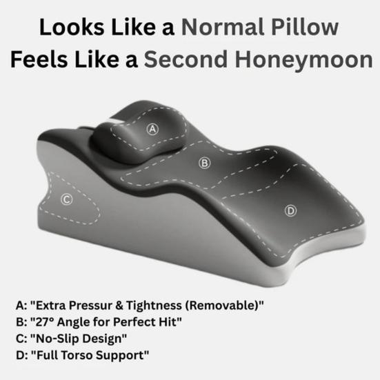 Couples Wedge Pillow Memory Foam Leg Wedge Back Cushion Ergonomic Intimacy Support Prone Pillow for Bedroom Living Room Sitting Lying