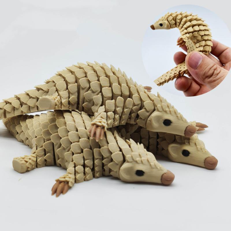 Creative 3D Printed Toys Movable Pangolin Home Ornaments Exquisite And Lovely Desk Accessories Home Office Decoration Small Gift