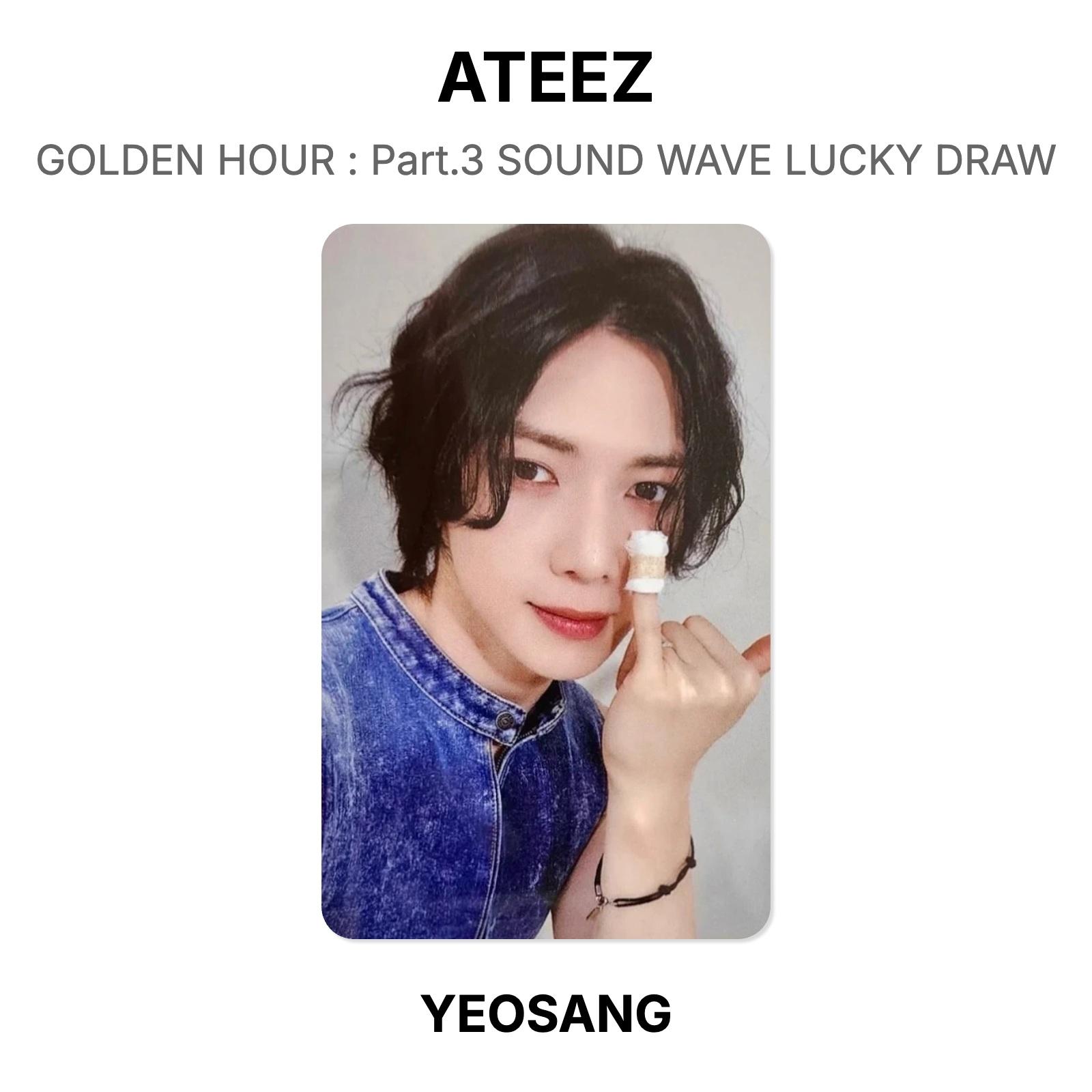 ATEEZ GOLDEN HOUR : Part.3 SOUND WAVE LUCKY DRAW Official Photocard YEOSANG