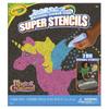Crayola Jumbo Water-Removable Chalk Set 4 Colors 3 Stencil Sheets Outdoor Use 031001