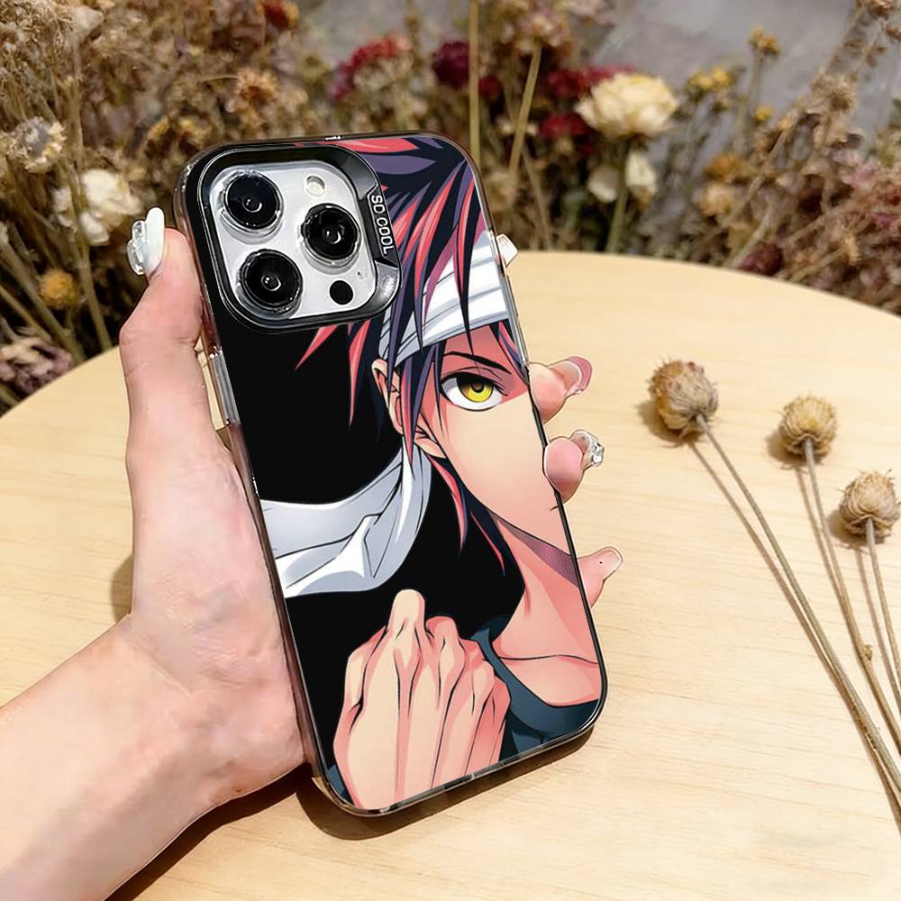 

Food Wars_ Soma Yukihira Phone Case For iPhone 17,16,15,14,13,12,11 Plus,Pro Max,XS,Colored Silver Plated Inside Cover iPhone16Plus