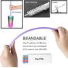 12pcs Reusable Random Color Clear Plastic Glitter Straws, 23CM Extra Long Tumbler Straws for Cups,Plus Cleaning Brush
