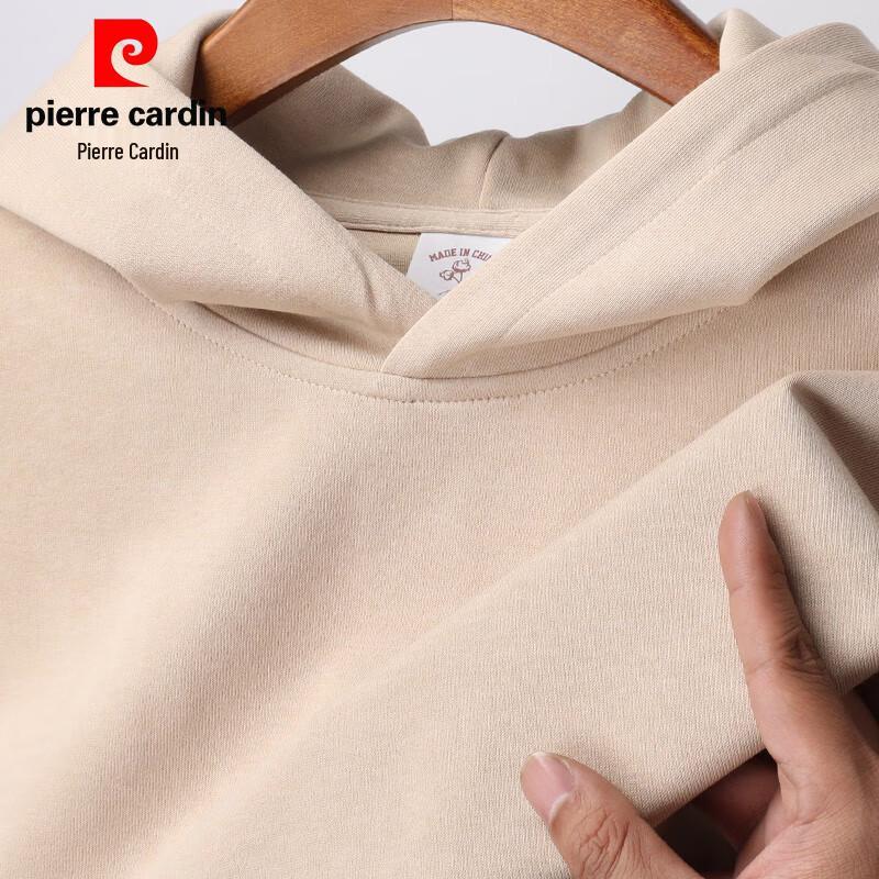 Pierre Cardin Men's Solid Milk Silk Blend Hooded Sweatshirt