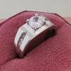 Luxus Platinplattierter Ring mit Diamantausschnitt - r6512