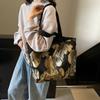 Korean Version of Fashion Commuter Underarm Bag Women's 2025 New Flower Tote Bag Large-capacity Cloth Bag Shoulder Bag