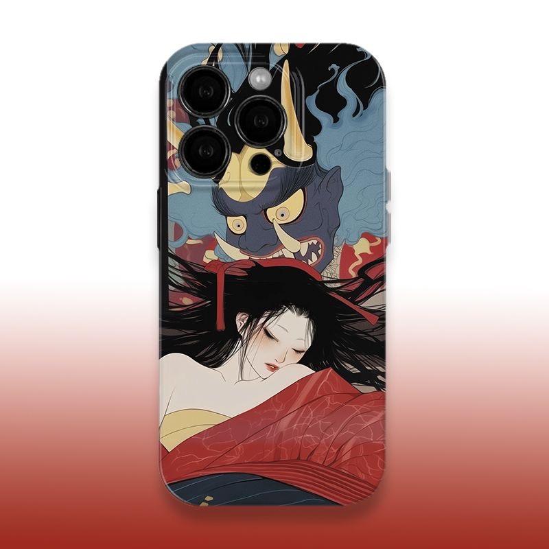 Japanese Mythology Artistic Design Unique & Exotic Phone Case for iPhone 17 16 15 14 11 12 13 Pro Max Plus Air Back Cover