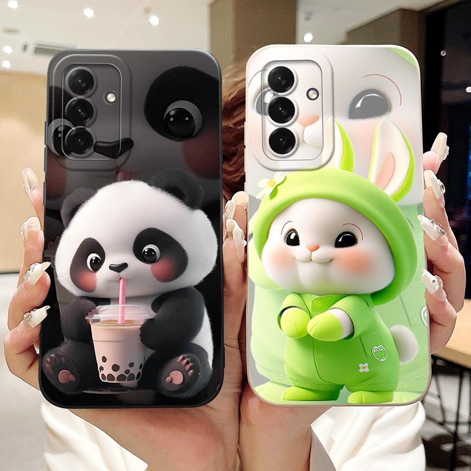 For Samsung Galaxy A36 5G Case A16 A26 A56 Cute Panda Cartoon Cover Soft TPU Phone Case For Samsung A16 A 26 36 Galaxy A56 Shell