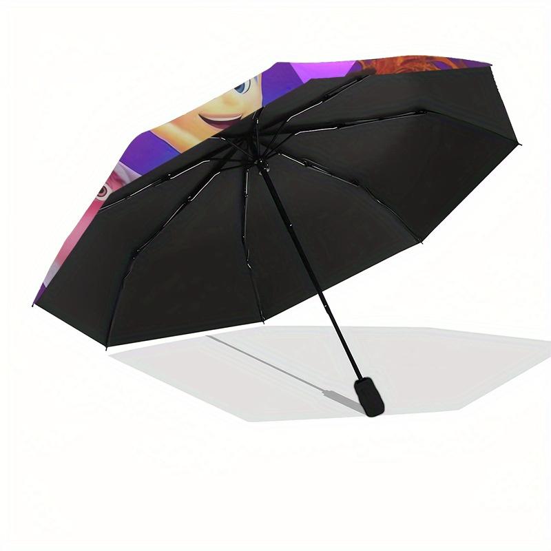 1pc Inside Out,Emotions Automatic Folding Umbrella: Compact 8 Bone Design Cartoon Outdoor Travel Companion, Business Umbrella, Christmas Val