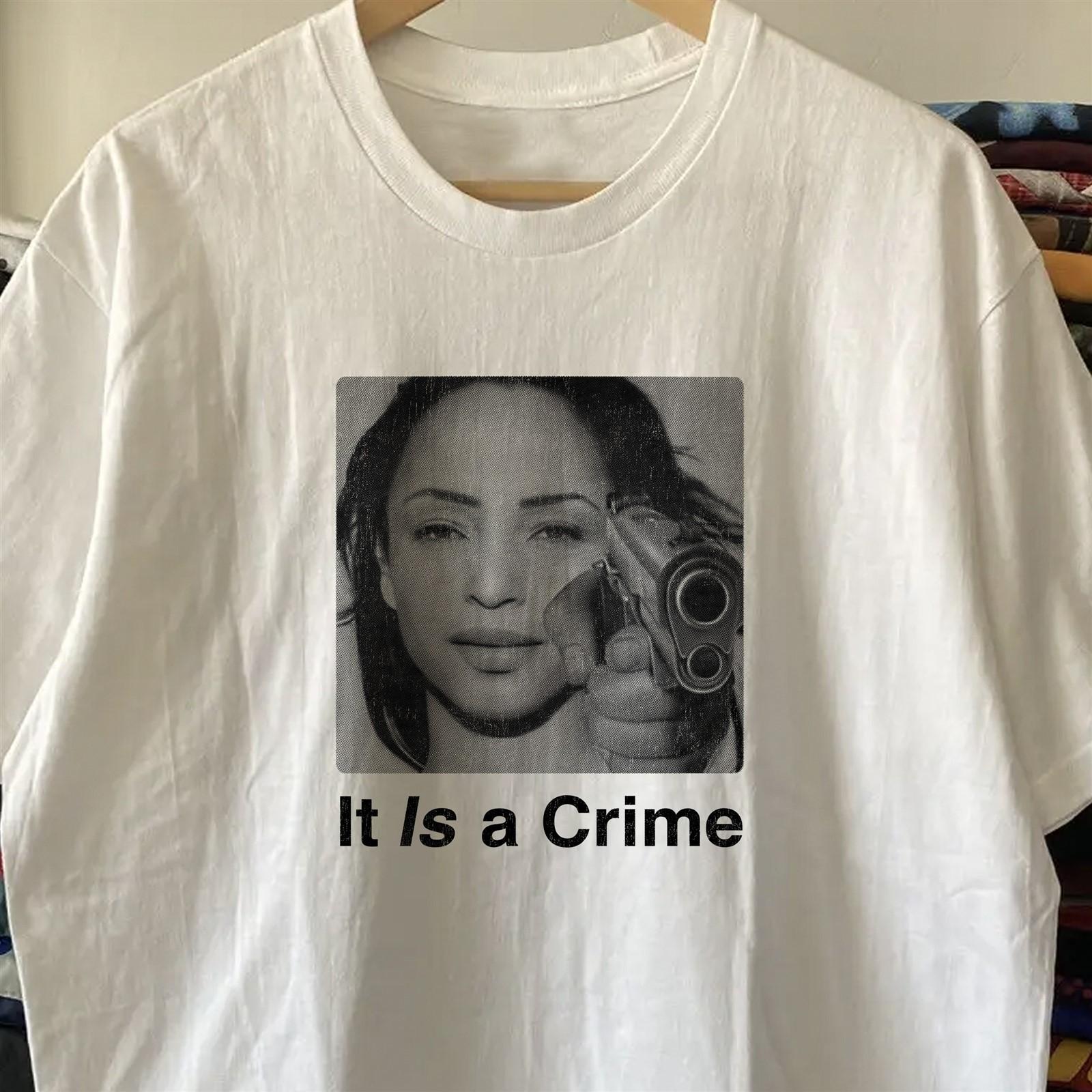 90s Sade Parody It Is A Crime Classic T-Shirt White XL S