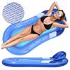 Inflatable Swimming Mattress With Mesh Hammock Lounger Water Chair For Pool Beach Water