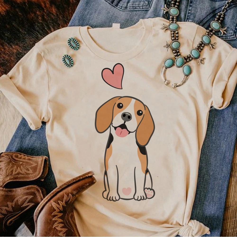 

Beagle t shirt women designer streetwear graphic top female y2k manga clothing 4XL