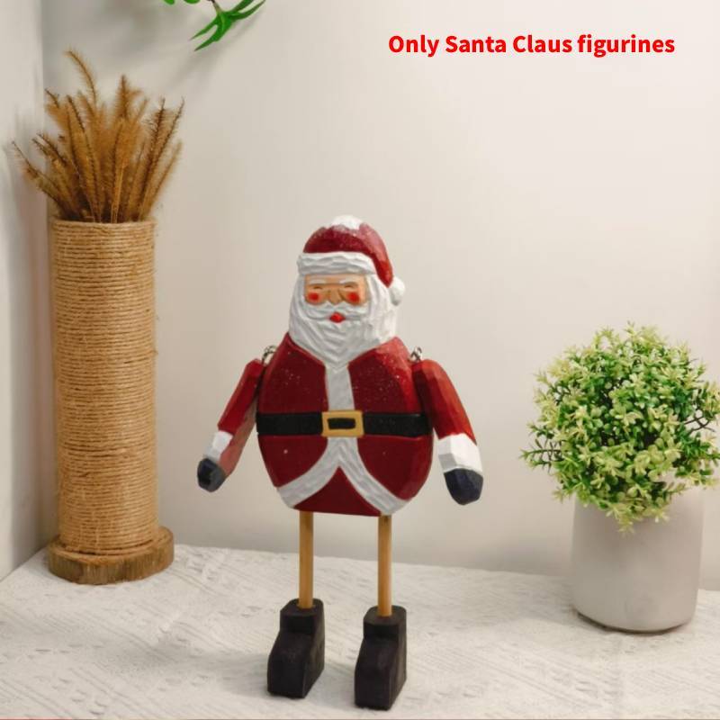 Wooden Holiday Ornaments Set With Modern Style For Christmas Home Decor