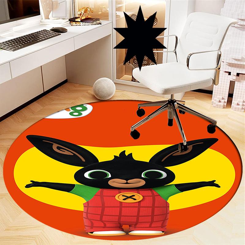 Bing Printed Round Rug Carpet Chair Rug Area Rug Entryway Doormats,for Office Chair Living Room Bedroom Kitchen Room.