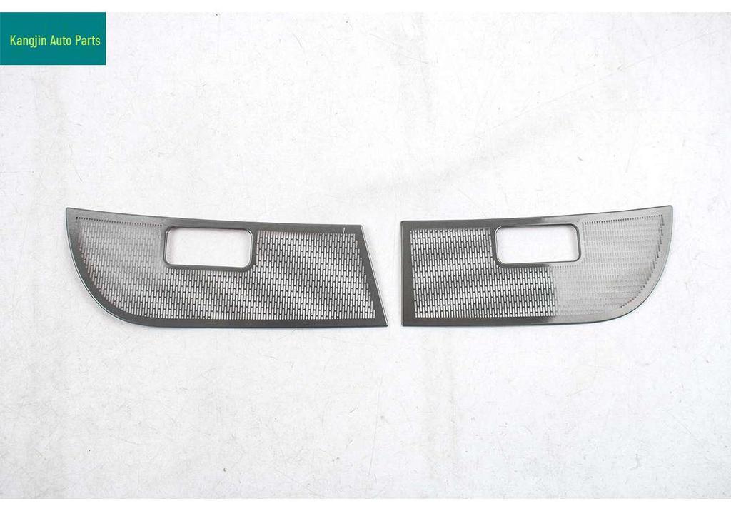 Stainless Steel Black Titanium Triangle Speaker Covers for BAIC ARCFOX Alpha T1 Interior Modification
