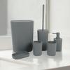 Impermeable 6pc Bathroom Storage Set Includes Toothbrush Rack Waste Basket For Family Bathroom Decoration
