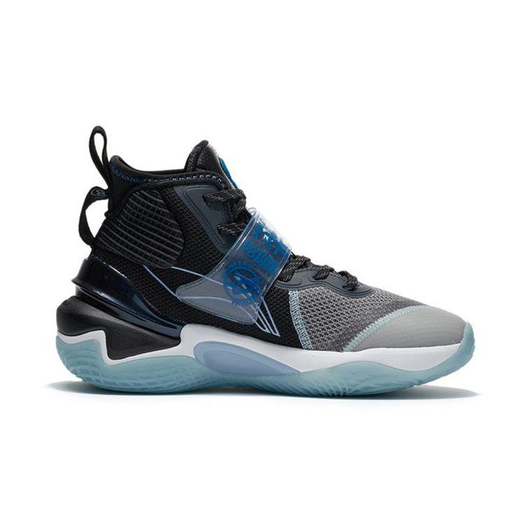 LiNing Basketball Series Premium Shock Absorption Anti-Slip Wear-Resistant Support High-Top Performance Basketball Shoes Kids Sneakers YKBR066-1