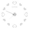 Innovative DIY Wall Clock Acrylic Mirror Surface Wall Sticker Clock for Home DecorationSilver
