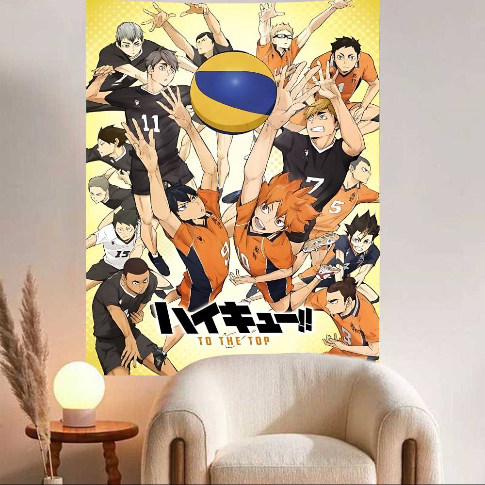 Haikyuu Anime Volleyball Happy Birthday Party Backdrop Decoration Kids Boy Baby Shower Anime Photography Background polyester