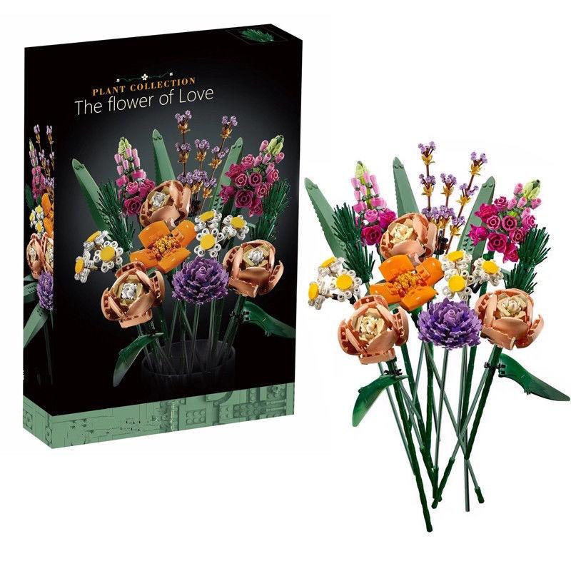 Kleine Partikel Baustein Spielzeug Bouquet Montage Spielzeug