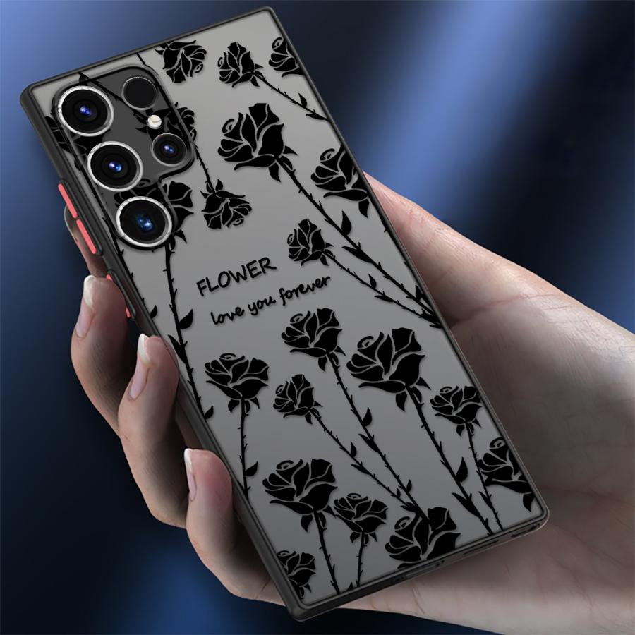 Funda Back Phone Cover Case for Samsung Galaxy S23 FE S24 Plus S22 Note 20 Ultra 10+ S25 Ultra S26 S21 S20 FE Lover You Flowers