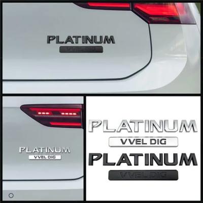 1Set PLATINUM VVEL DIG Trunk Decal Sticker Emblem Badge Styling Fender Logo For Ni/ssan P/atrol Ar/mada Y62