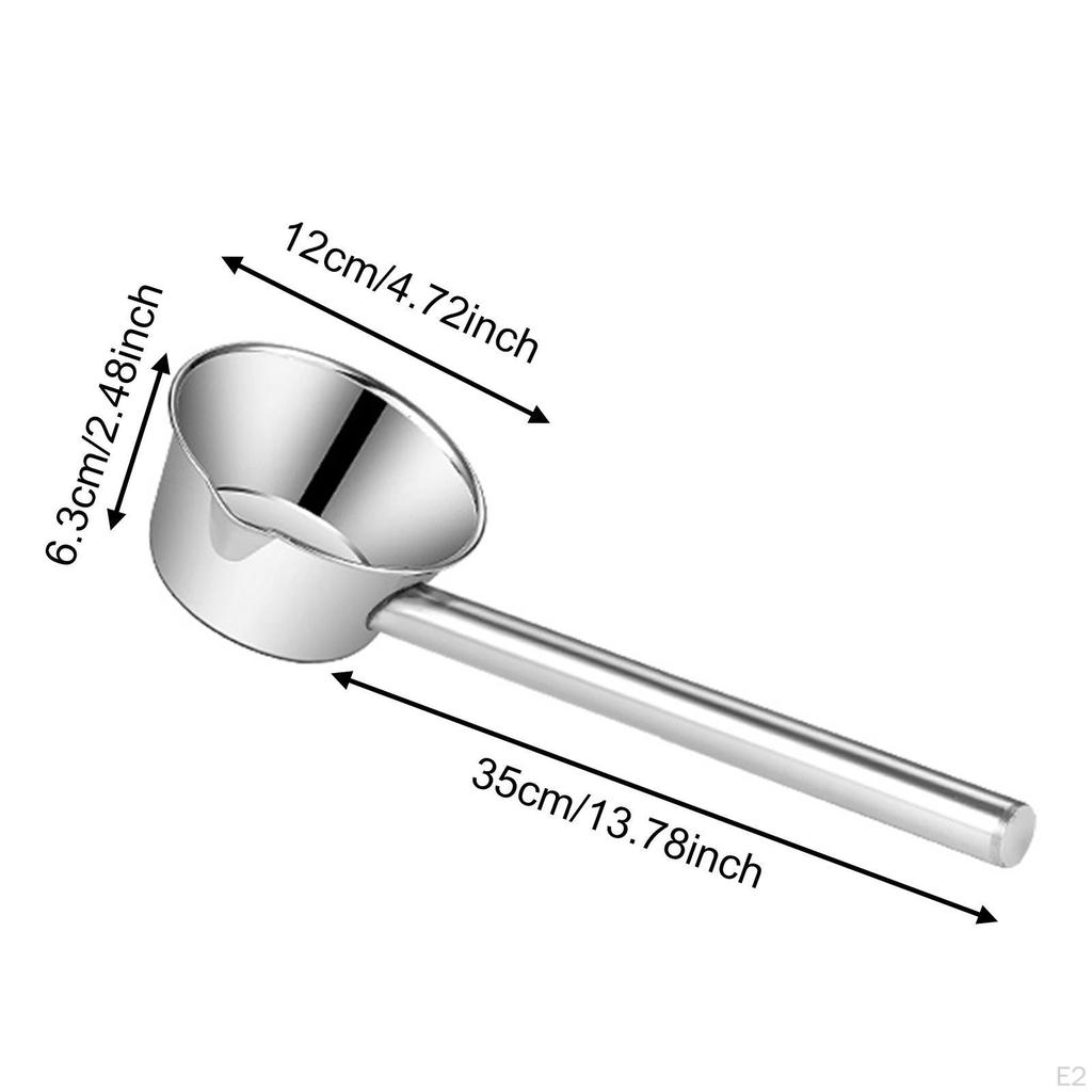 Stainless Steel Water Ladle Cup Easy To Clean Long Handled with Spout Spoon Dipper for Bath Rinse