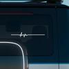 Grafik EKG Herzschlag Streifen Aufkleber Auto Karosserie Fenster Haube Stoßstange Dekor Aufkleber Vinyl Dekoration Auto Tuning Para Zubehör