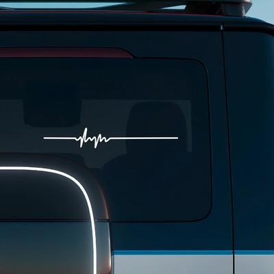 Graphics ECG Heartbeat Strip Stickers Car Body Windows Hood Bumper Decor Decal Vinyl Decoration Auto Tuning Para Accessories