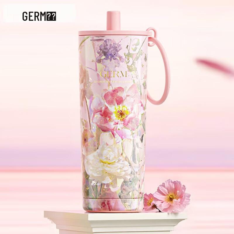 Germ Portable Insulated Straw Water Bottle