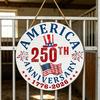 VS 250e Verjaardag Houten Deurbord 1776-2026 250 Jaar Vrijheid Patriottisch Hangbord voor 4 juli Onafhankelijkheidsdag Voordeur Huis Veranda