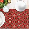 4pcs/6pcs, Christmas Placemats for Dining Table, Xmas Gingerbread Cookie Table Mats for Dining, Suitable for Holiday Party, Banquet, Home Kitchen, Din