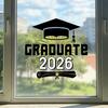 Graduation Season Glass Sticker Films for Living Room, Bedroom, Windows, Classroom and Display Windows Decoration