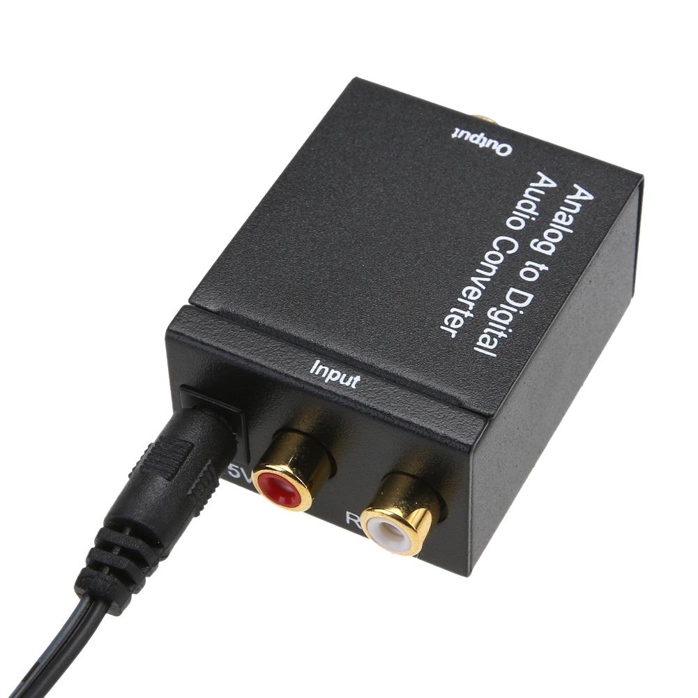 UK Analog L/R To Digital SPDIF Coaxial Coax RCA & Optical Toslink Audio Conver