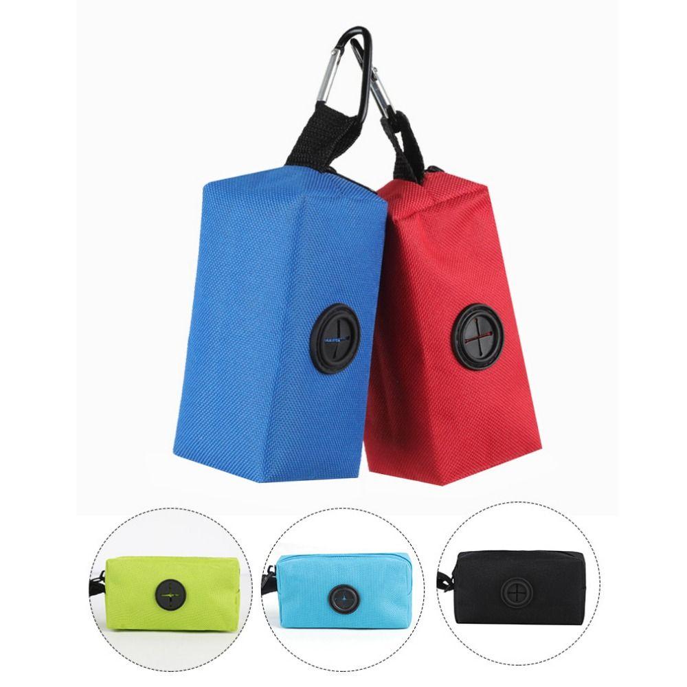 with Metal Buckle Pet Poop Bag Holder Leakproof Pet Waste Bag Carrier  Hiking
