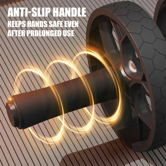 Abdominal Roller Wheel with Adjustable Resistance Automatic Rebound Men Women Core Workout Equipment 2 Wheels Abdominal Exerciser Trainer