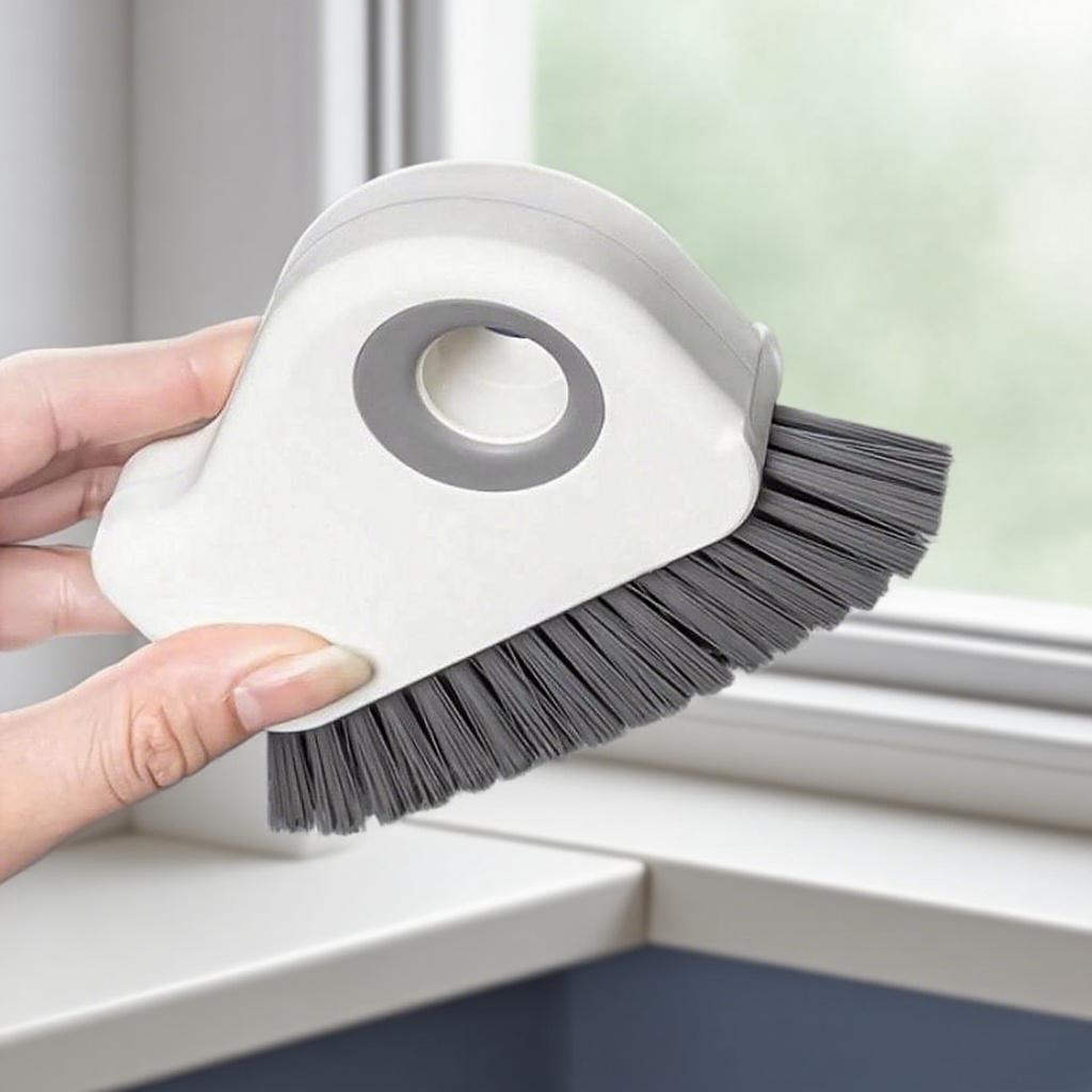 

1pc 2 in 1 Window Groove Cleaning Brush Door Groove Cleaning Tool Sliding Door Track Floor Gap Brushes Hand-held Crevice Cleaner 1pc серый