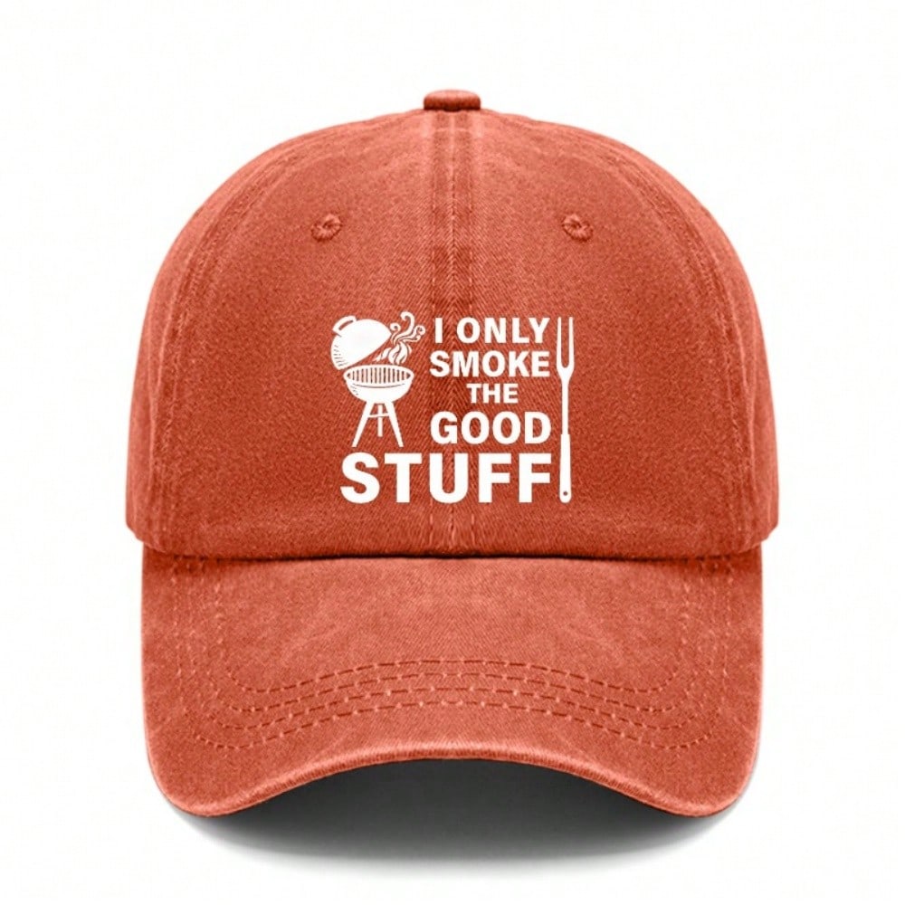Grill Master Baseball Cap - I Only Smoke The Good Stuff Print Adjustable Unisex Polyester Casual Outdoor Sports Hat For Bbq Lovers Dads Gift