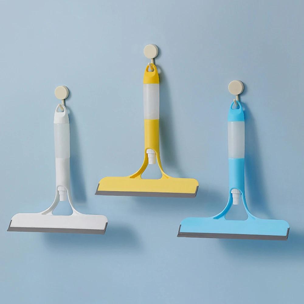 3 In 1 Window Cleaning Squeegee Multi Function Glass Mirror Wiper with Spray Bottle Microfiber Scrub Household Car Cleaner Tools