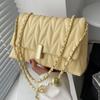 Summer Popular Bags for Women, Fashionable and Versatile Diamond Grid Chain Bags, Crossbody Bags, Textured Small Square Bags