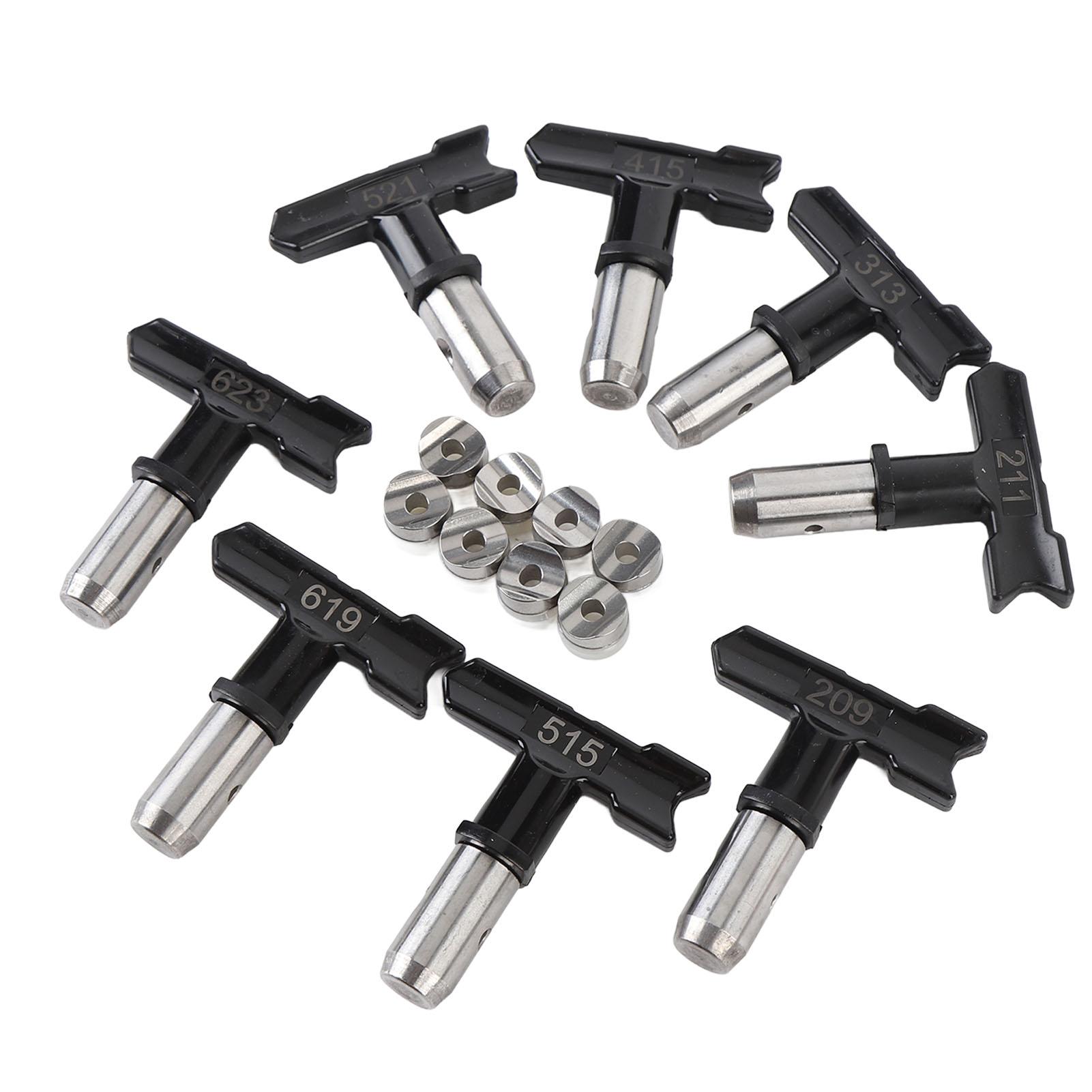 

8 Набор наконечников для безвоздушного распылителя 209 211 313 415 515 521 619 623 Сопло для безвоздушного распылителя Черное