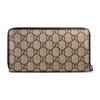 Gucci Tiger Head Print Vintage Logo Canvas And Leather Long Zipper Wallet Men Wallet Ebony Black 451273-K5Z1N-8666
